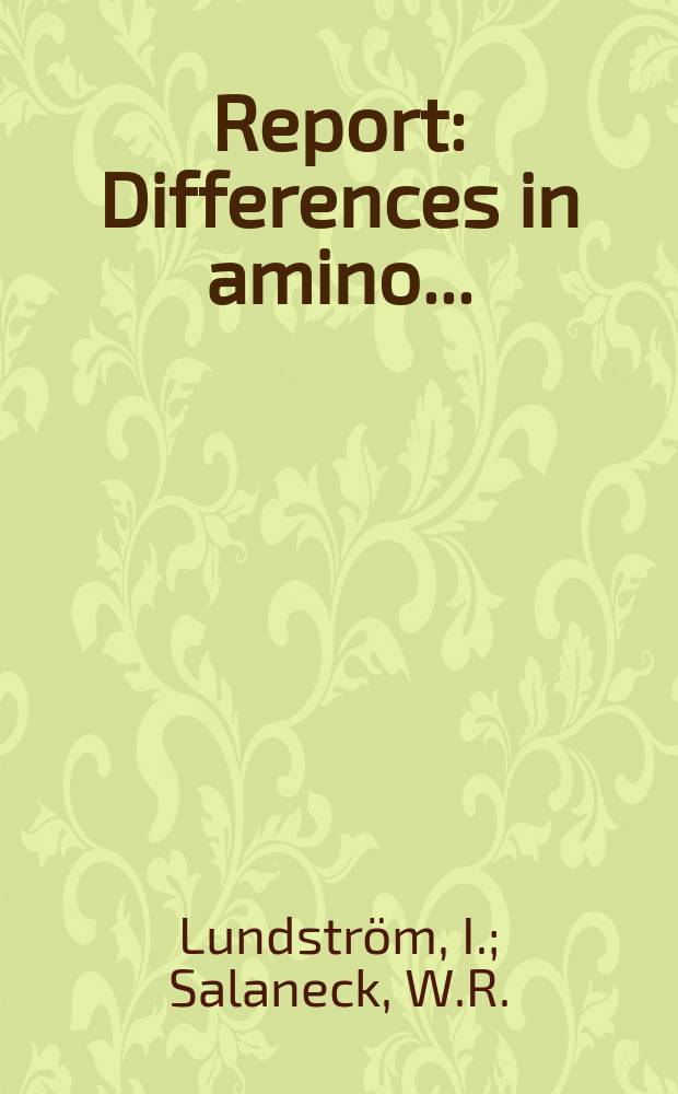 Report : Differences in amino ...