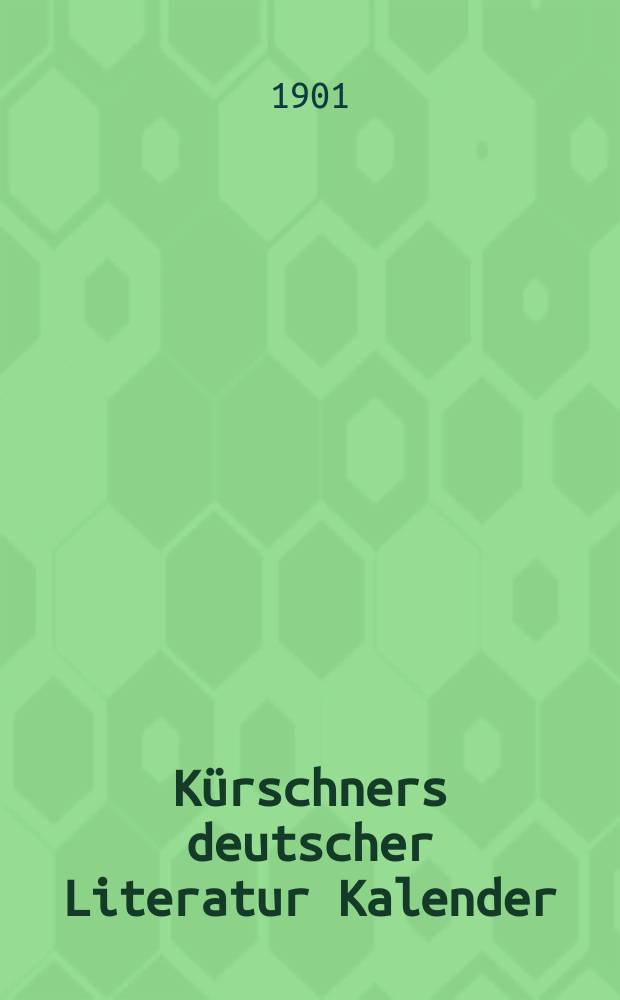 Kürschners deutscher Literatur Kalender