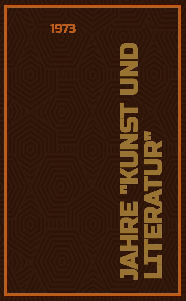 20 Jahre "Kunst und Literatur"