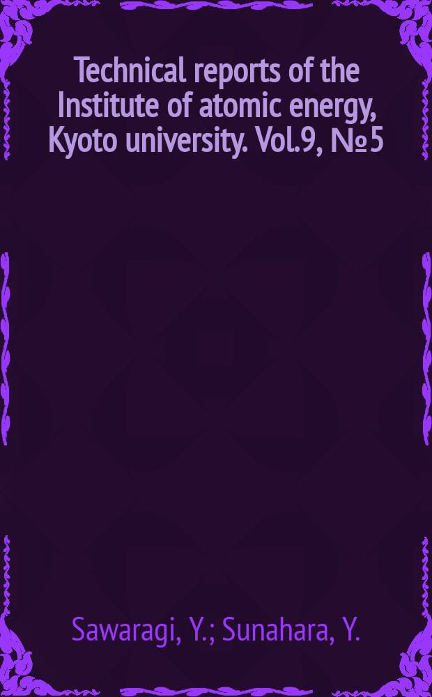 Technical reports of the Institute of atomic energy, Kyoto university. Vol.9, №5(57) : The statistical studies on the response of automatic control systems with a non-linear element of zero-memory type P.3