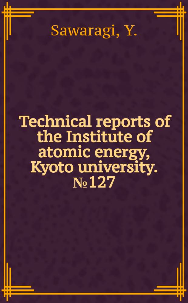 Technical reports of the Institute of atomic energy, Kyoto university. №127 : On a method of evaluating the non-stationary response of time-variant non-linear control systems with a dead time