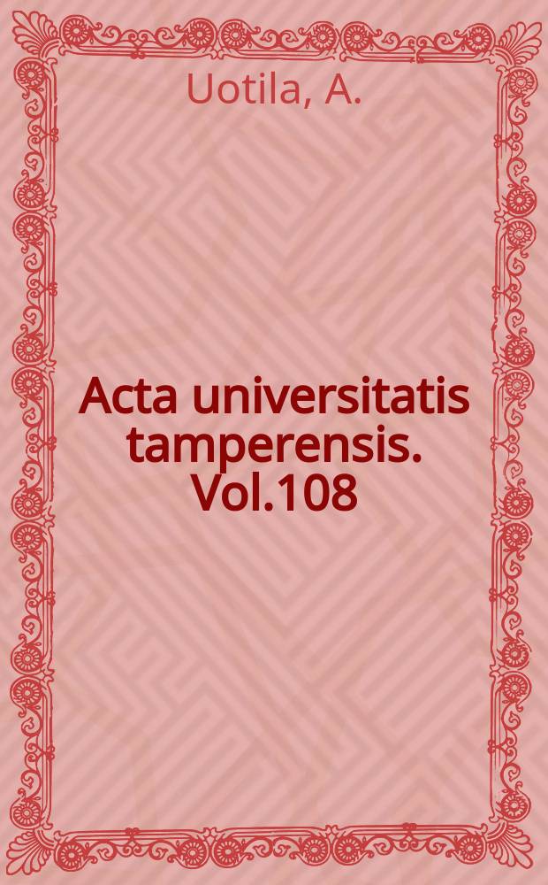 Acta universitatis tamperensis. Vol.108 : Transfer factor and other immunological
