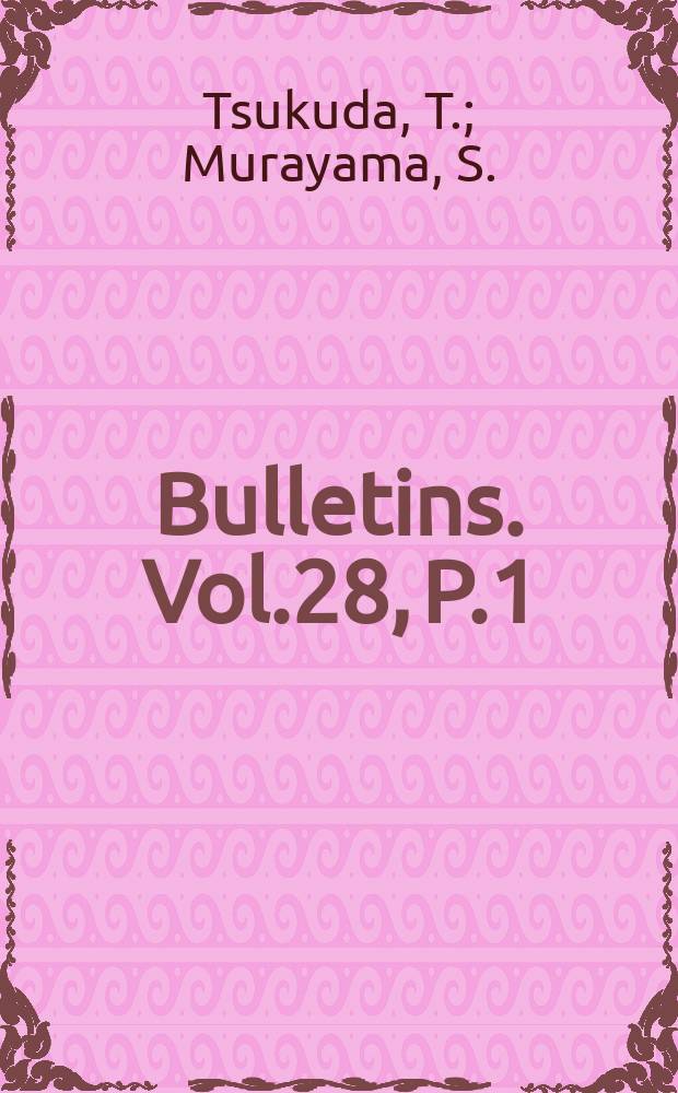 Bulletins. Vol.28, P.1 : On the use of analog. Mechanical model