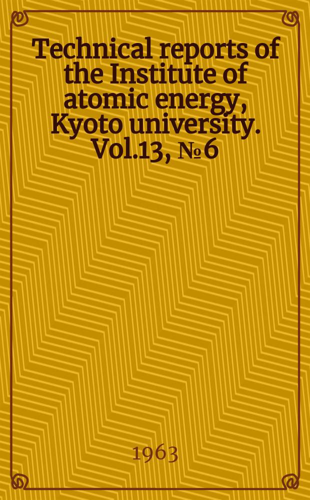 Technical reports of the Institute of atomic energy, Kyoto university. Vol.13, №6(105) : Studies on transient heat transfer in the heterogeneous water reactor. P.1