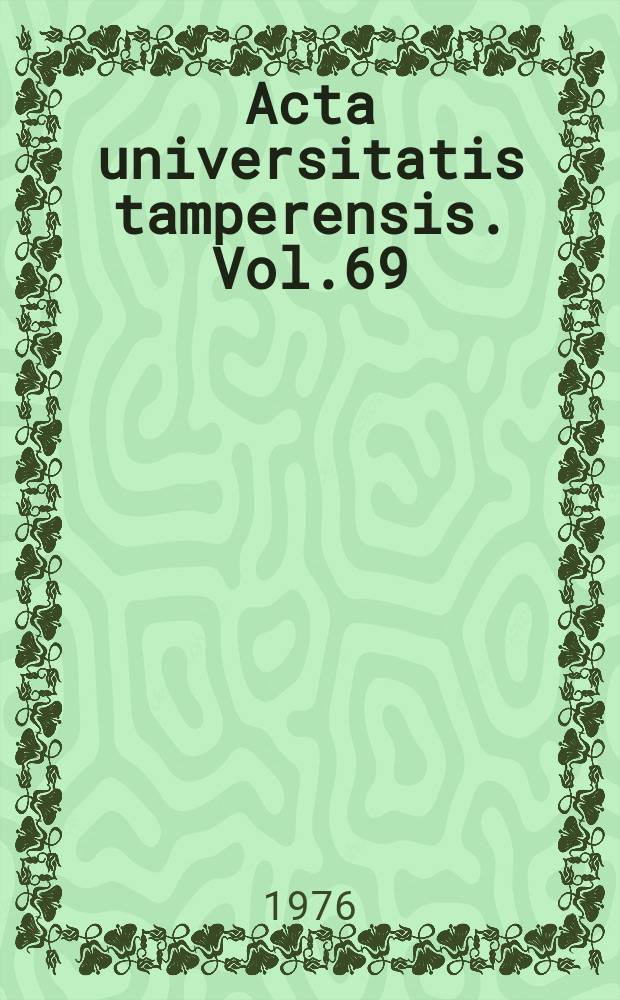 Acta universitatis tamperensis. Vol.69 : The partial nephrographies in screening