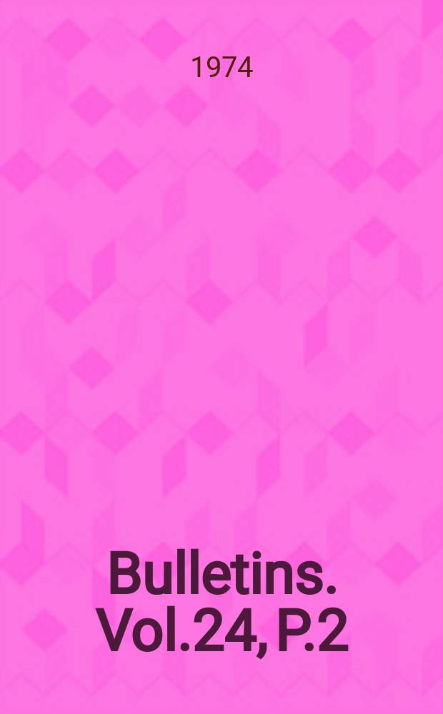 Bulletins. Vol.24, P.2 : Diffractions of seismic S...wakes. Earthquake respouse ahaiysis of unterground tubular