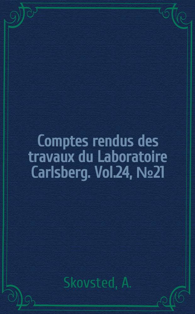 Comptes rendus des travaux du Laboratoire Carlsberg. Vol.24, №21 : Induced camphor mutations in yeast