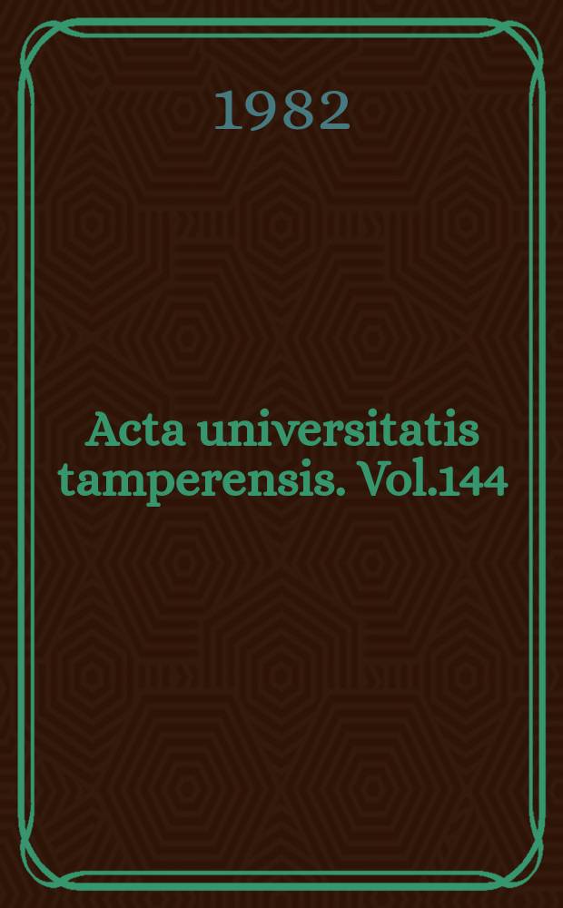 Acta universitatis tamperensis. Vol.144 : Immonomodulatory effects of transfer