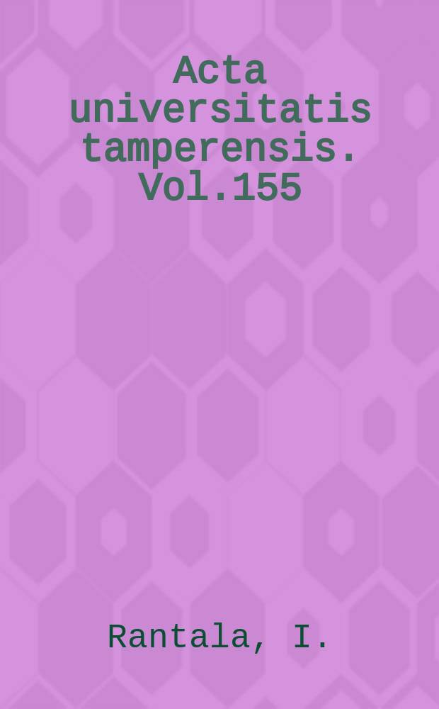 Acta universitatis tamperensis. Vol.155 : Ultrastructural immunoperoxidase study