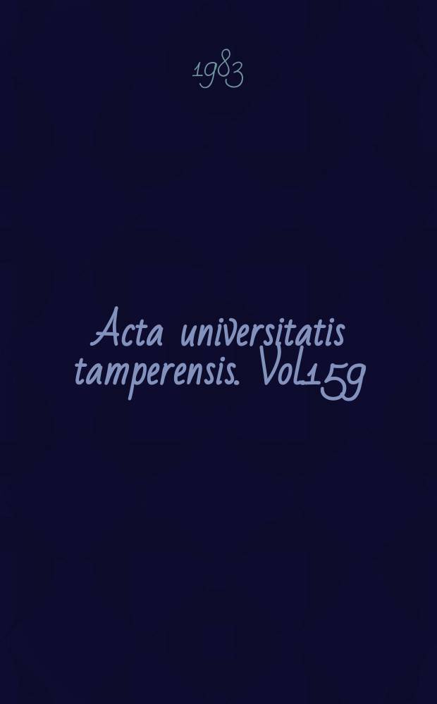 Acta universitatis tamperensis. Vol.159 : The fat-soluble vitamins A, D and E