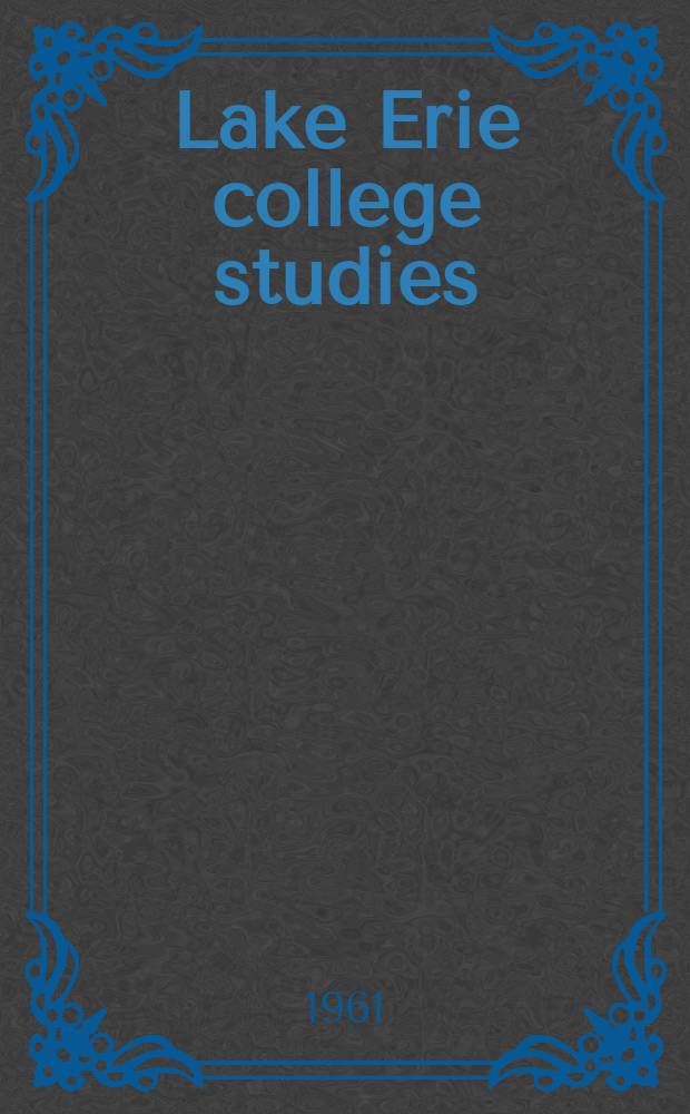 Lake Erie college studies