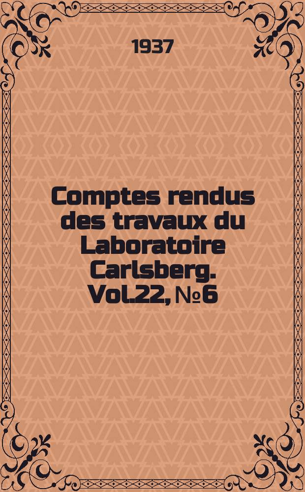 Comptes rendus des travaux du Laboratoire Carlsberg. Vol.22, №6 : On two type of spore germination and on genetic segregations in Saccharomyces demonstrated through single-spore cultures