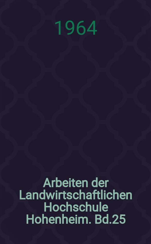 Arbeiten der Landwirtschaftlichen Hochschule Hohenheim. Bd.25 : Die Veränderung der Absatzwege bei der Vermarktung von Milch, Zucker und Wein in der Bundesrepublik Deutschland zwischen 1950 und 1960