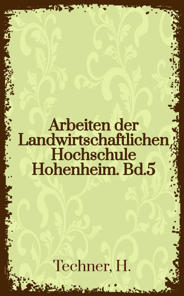 Arbeiten der Landwirtschaftlichen Hochschule Hohenheim. Bd.5 : Waldbauernbetriebe in Baden-Württemberg