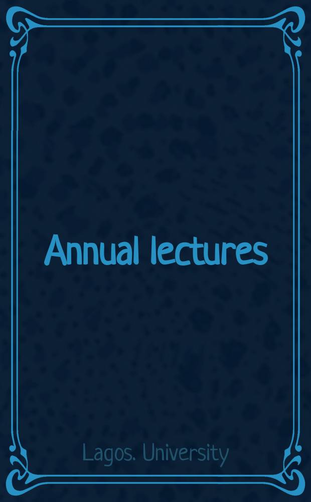 Annual lectures