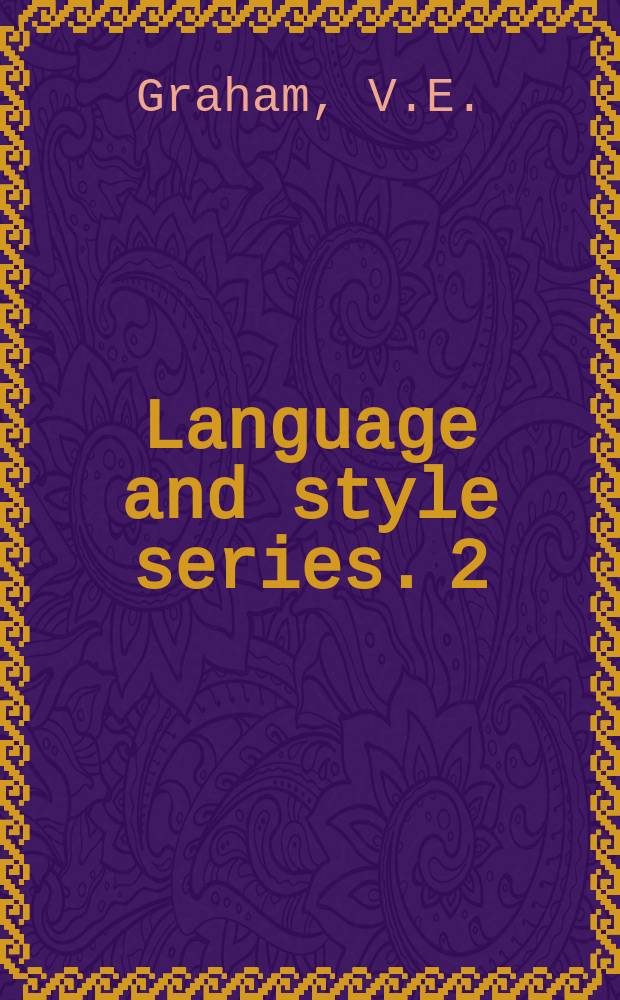 Language and style series. 2 : The imagery of Proust