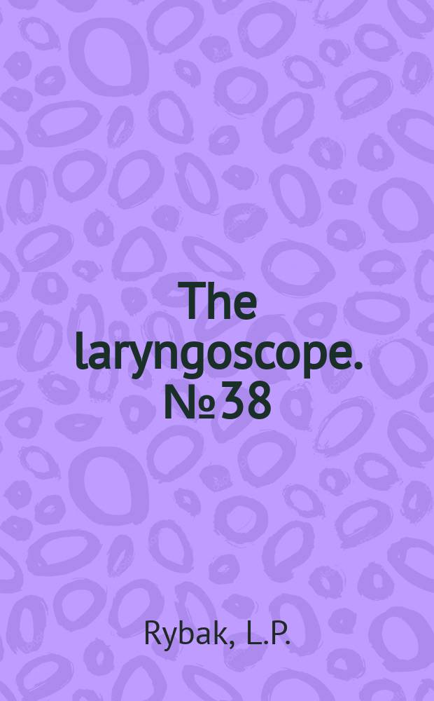 The laryngoscope. №38 : Furosemide ototoxicity