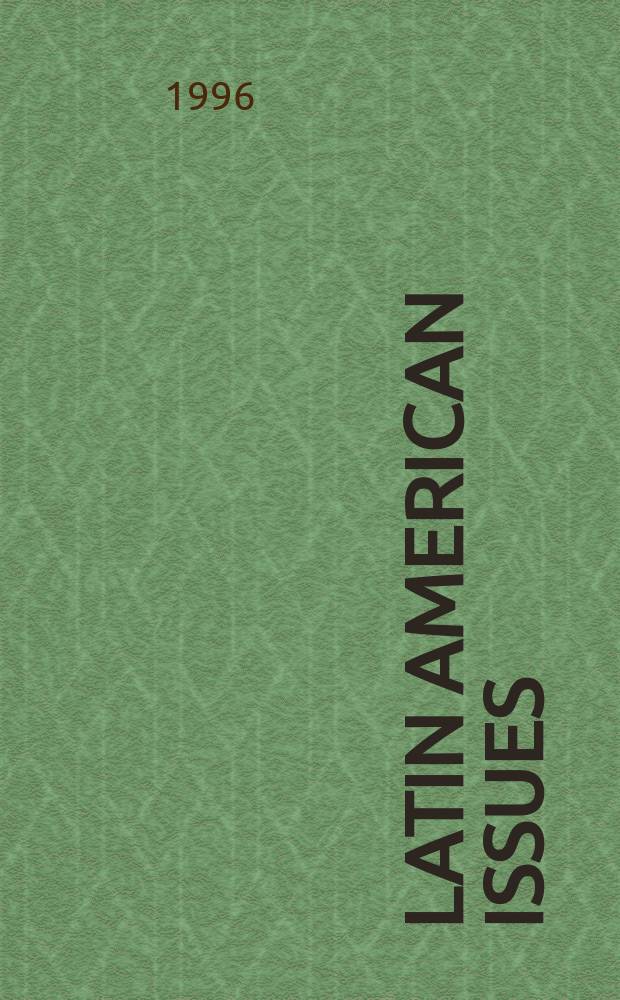 Latin American issues : A monogr. ser. on contemporary Lat. Amer. a. Caribbean affairs. №12 : The fragile Chilean democracy