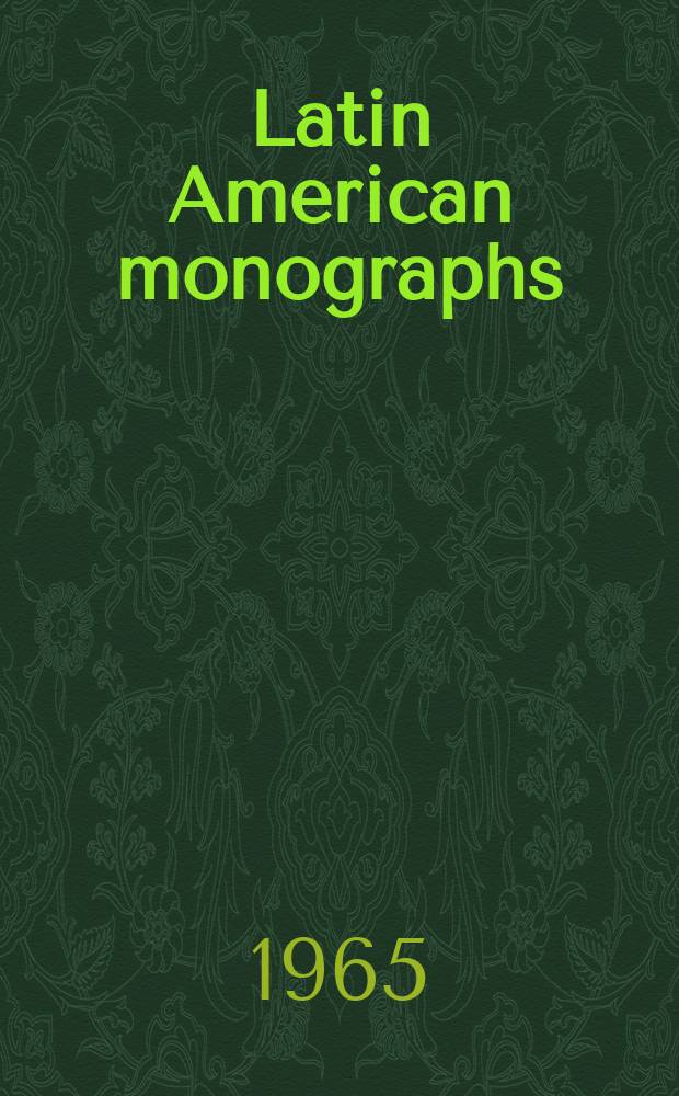 Latin American monographs