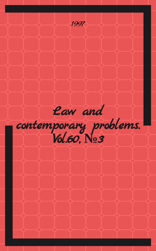 Law and contemporary problems. Vol.60, №3/4 : Corporate misconduct