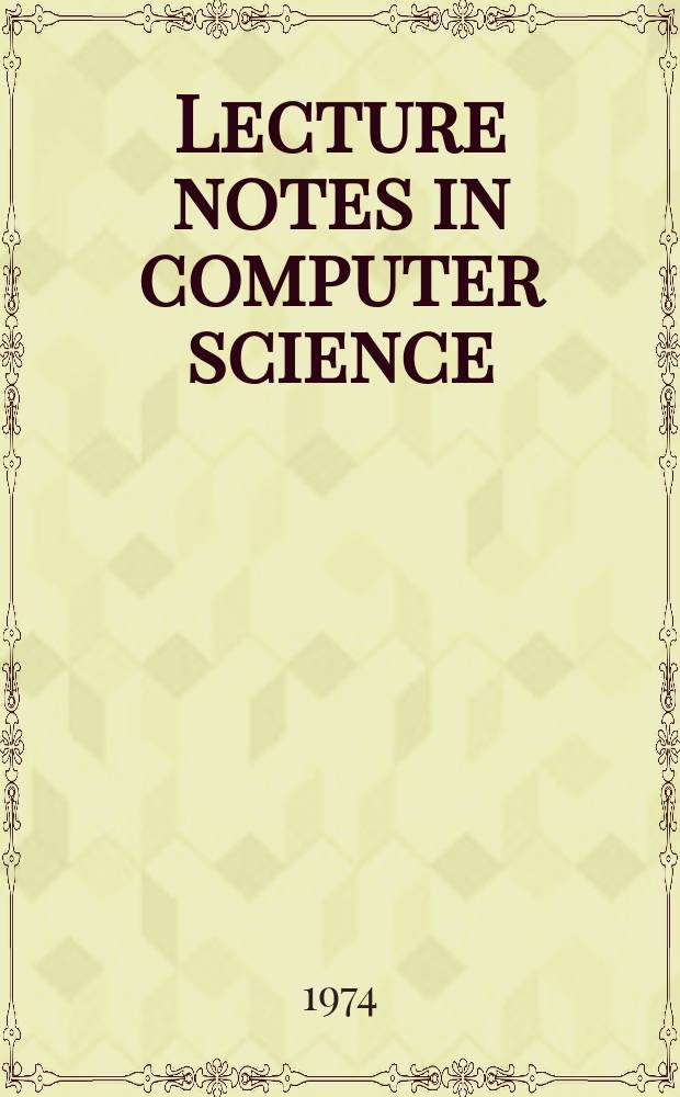 Lecture notes in computer science