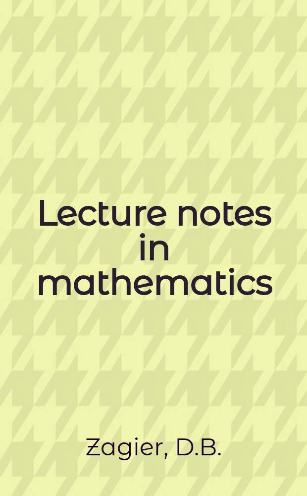 Lecture notes in mathematics : An informal series of special lectures, seminars and reports on mathematical topics : Equivariant Pontrjagin classes and applications ...