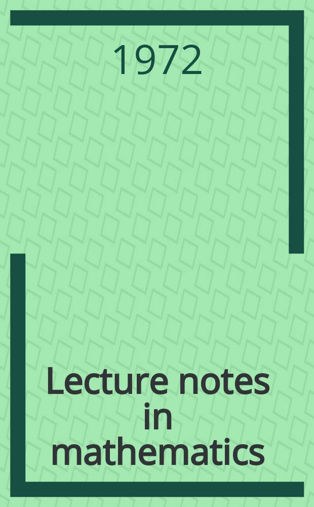 Lecture notes in mathematics : An informal series of special lectures, seminars and reports on mathematical topics : Stability of stochastic dynamical systems