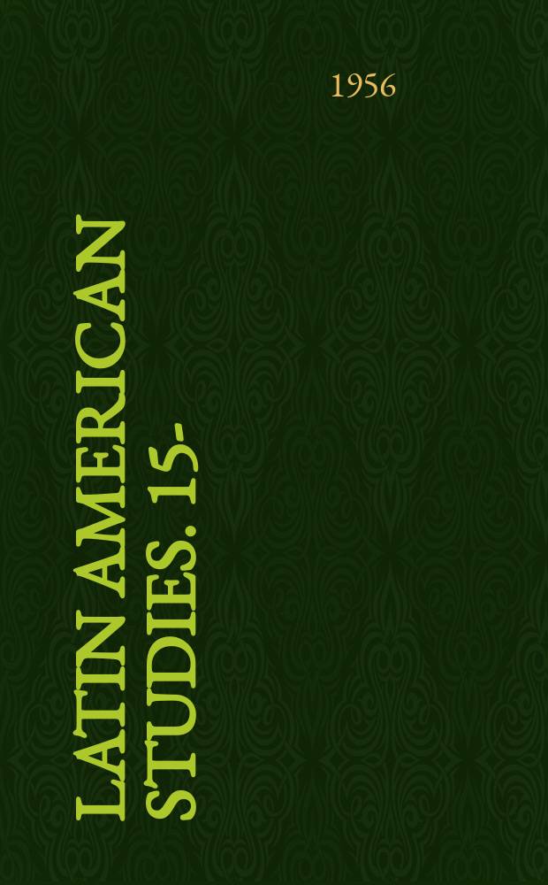 Latin American studies. 15-
