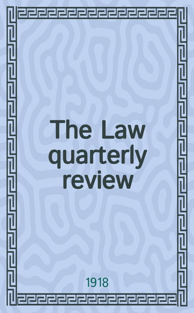 The Law quarterly review
