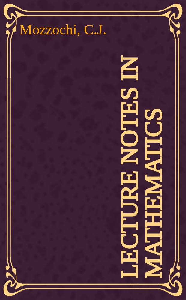 Lecture notes in mathematics : An informal series of special lectures, seminars and reports on mathematical topics : On the point wise convergence of Fourier series