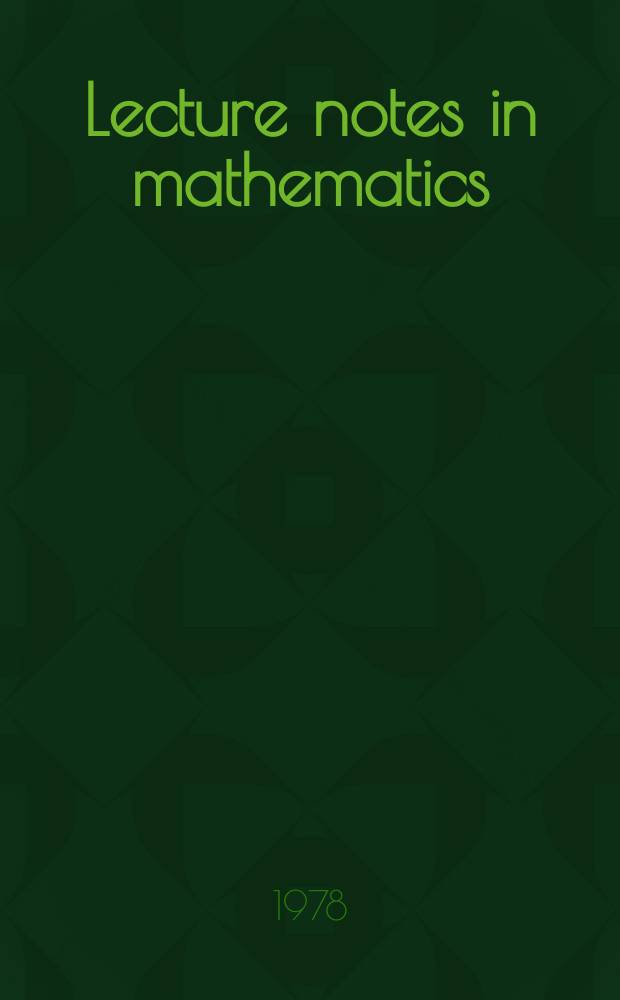 Lecture notes in mathematics : An informal series of special lectures, seminars and reports on mathematical topics : Hilbert space operators