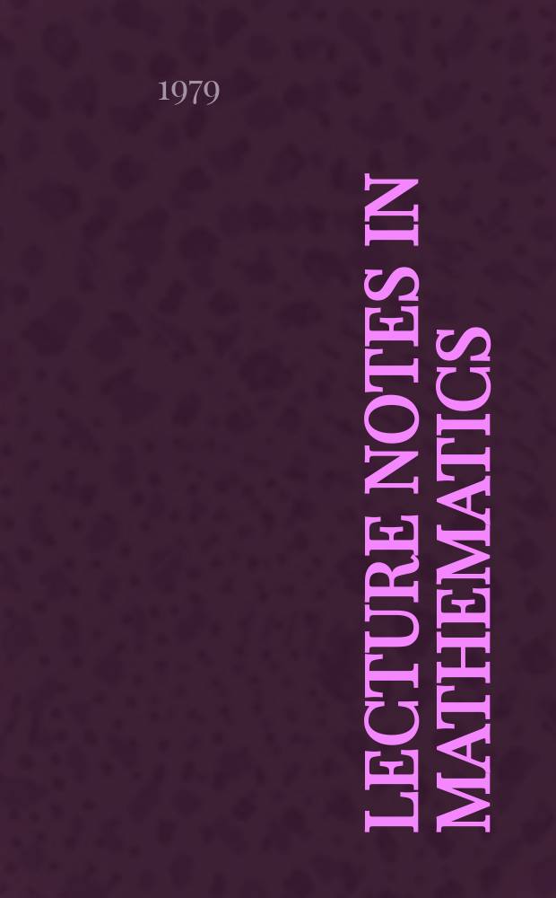 Lecture notes in mathematics : An informal series of special lectures, seminars and reports on mathematical topics : Equations différentielles et systèmes de Pfaff dans le champ ...