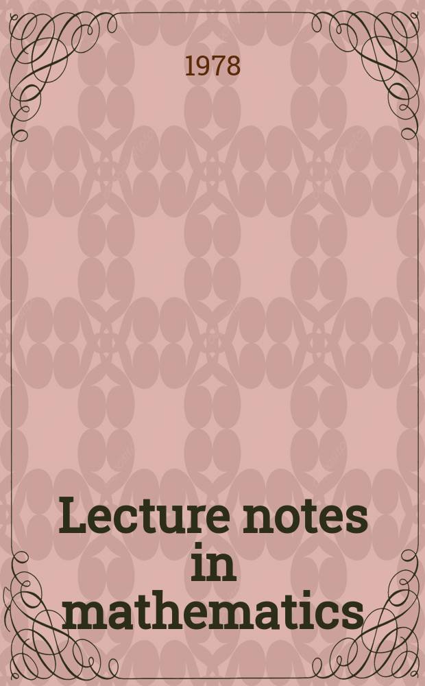 Lecture notes in mathematics : An informal series of special lectures, seminars and reports on mathematical topics : Die Approximationseigenschaft lokaler Pinge