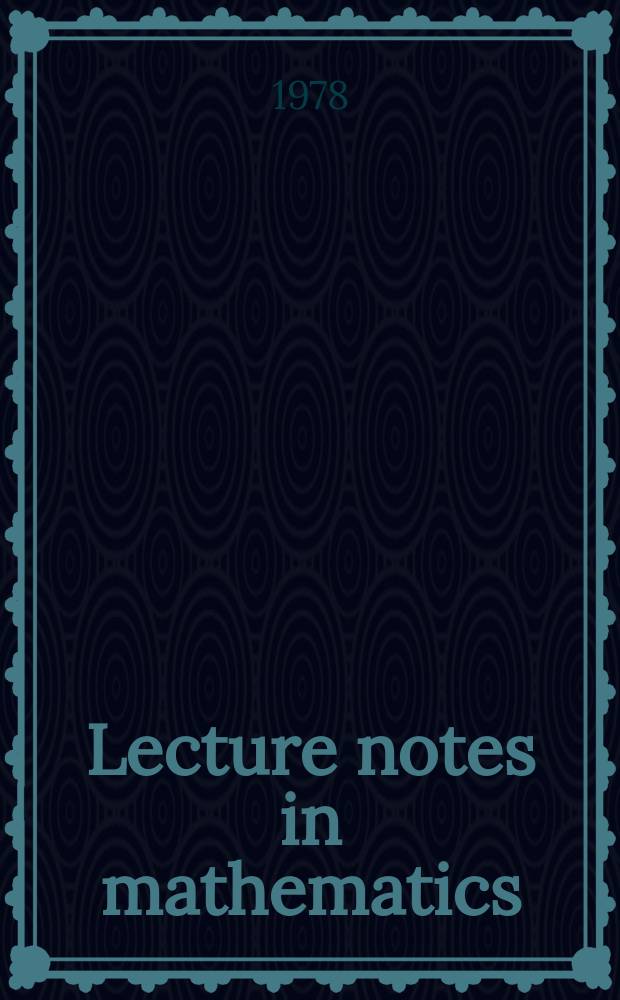 Lecture notes in mathematics : An informal series of special lectures, seminars and reports on mathematical topics : Vector space measures and applications