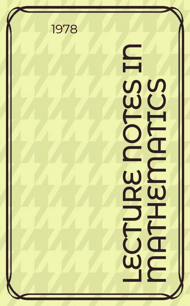 Lecture notes in mathematics : An informal series of special lectures, seminars and reports on mathematical topics : Shape theory