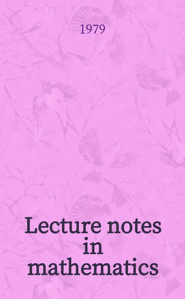 Lecture notes in mathematics : An informal series of special lectures, seminars and reports on mathematical topics : The theory of Lie superalgebras
