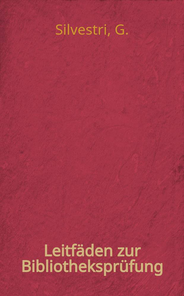 Leitfäden zur Bibliotheksprüfung : Hrsg. vom Österreichischen Inst. für Bibliotheksforschung. H.3 : Einführung in die Bibliographie