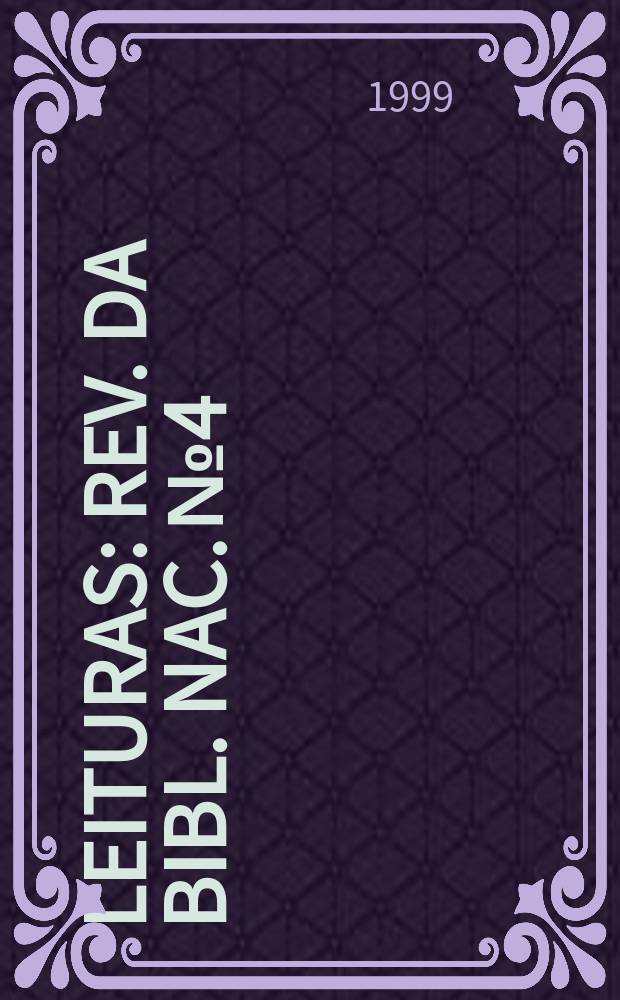 Leituras : Rev. da Bibl. nac. №4 : Almeida Garrett