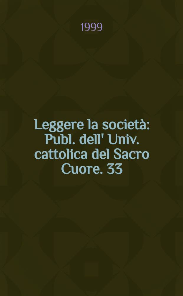 Leggere la società : Publ. dell' Univ. cattolica del Sacro Cuore. 33 : La mediazione familiare