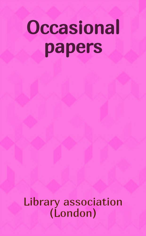 Occasional papers