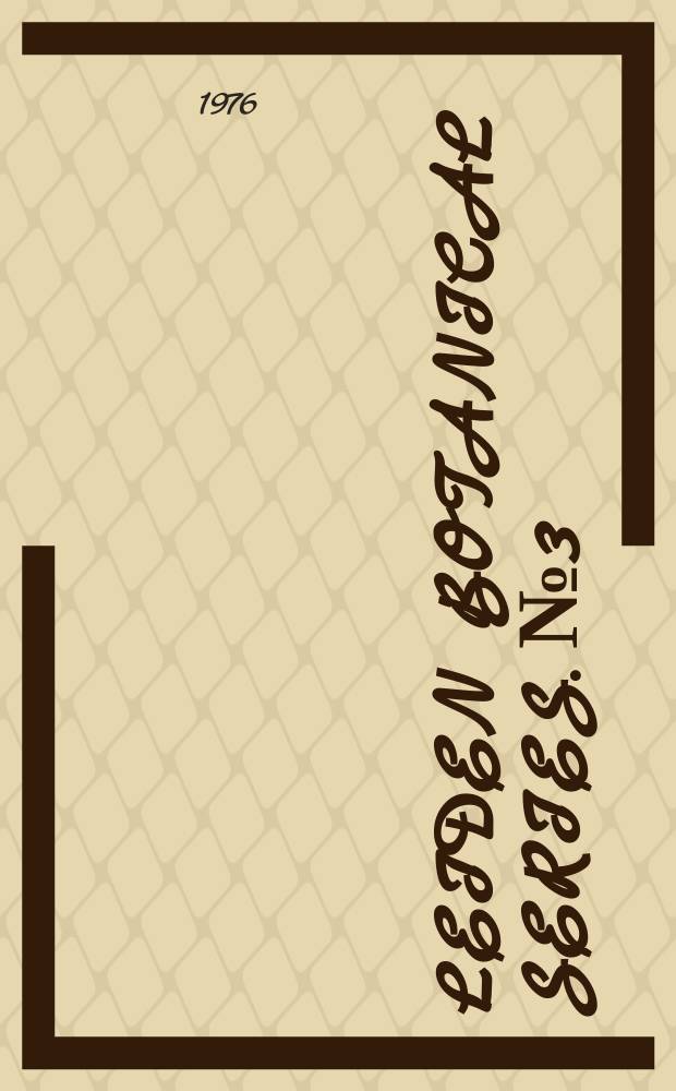 Leiden botanical series. №3 : Wood structure in biological and technological research