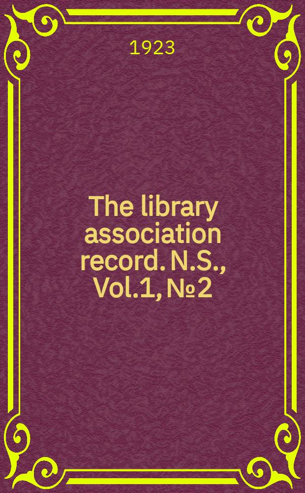 The library association record. N.S., Vol.1, №2