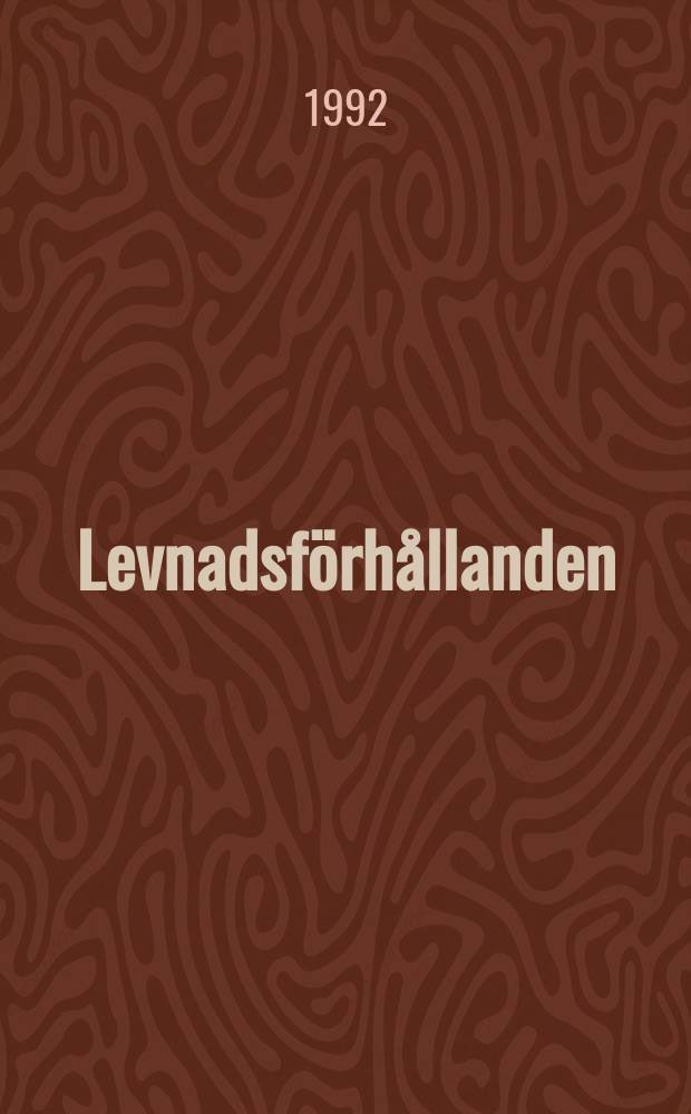 Levnadsförhållanden : Rapport. №71 : Familj i förändring