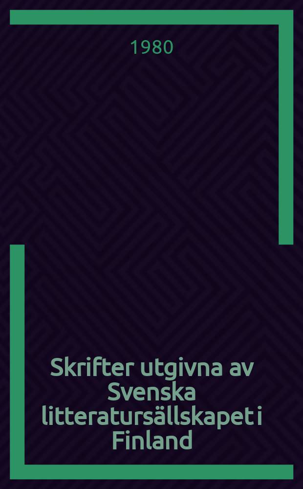 Skrifter utgivna av Svenska litteratursällskapet i Finland : Hugo E. Pipping