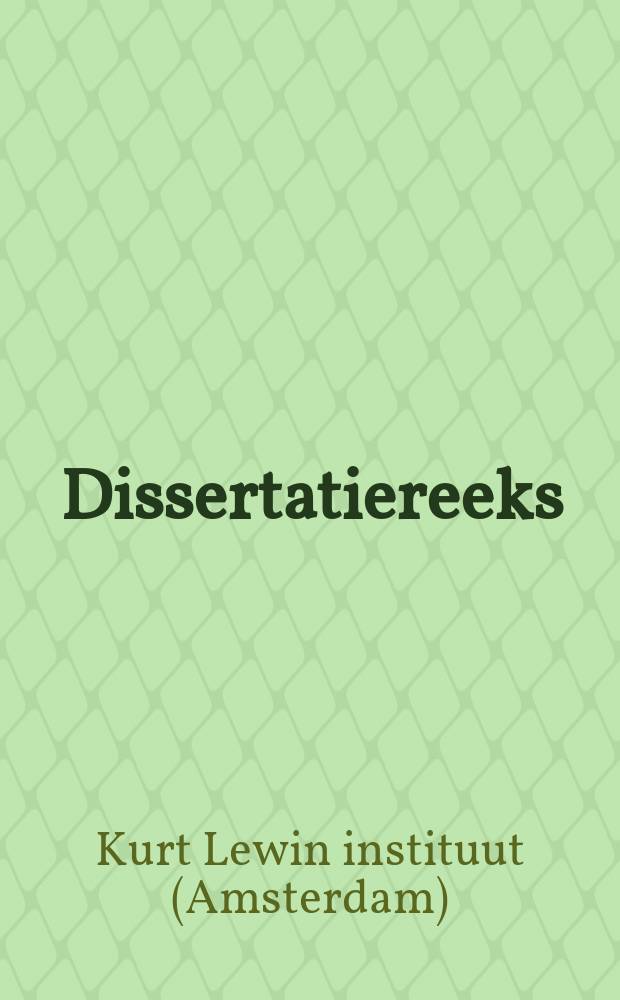 Dissertatiereeks