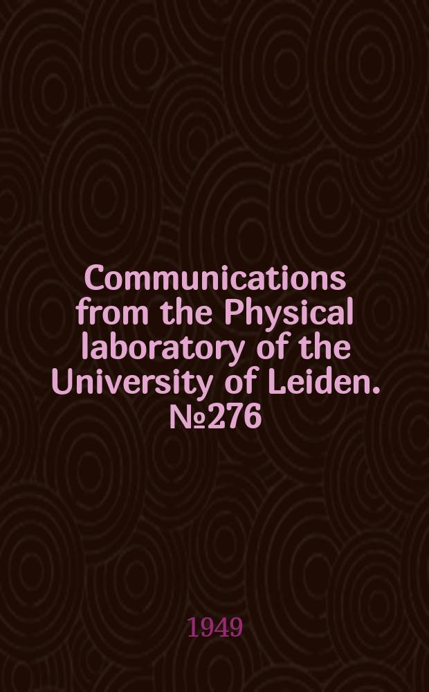 Communications from the Physical laboratory of the University of Leiden. №276 : The paramagnetic susceptibility of neodymiumsulphate octahydrate. Some experiments on magnetic thermometry and heat conductivity of potassium chromium alum and glass at low temperatures
