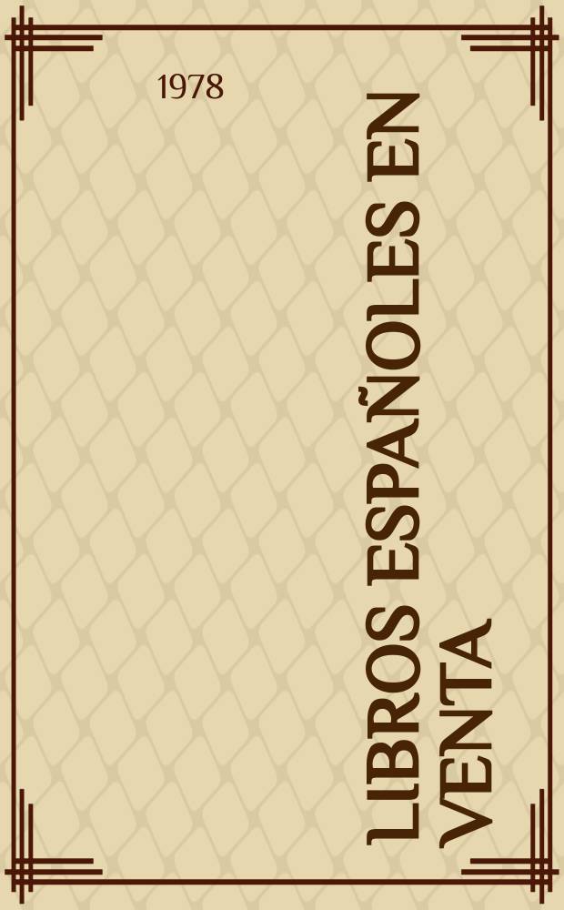 Libros españoles en venta = Spanish books in print : ISBN