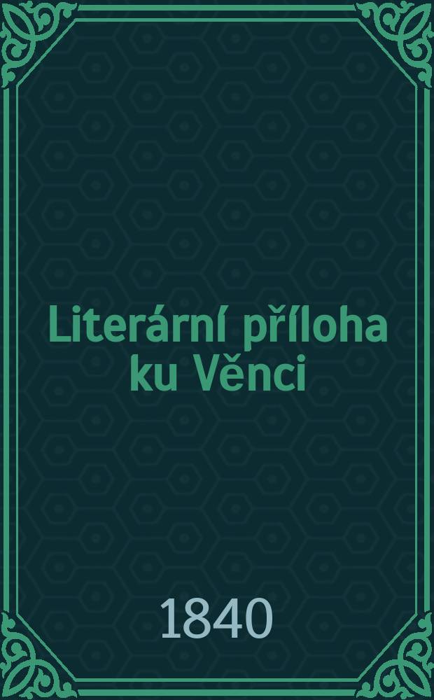 Literární příloha ku Věnci