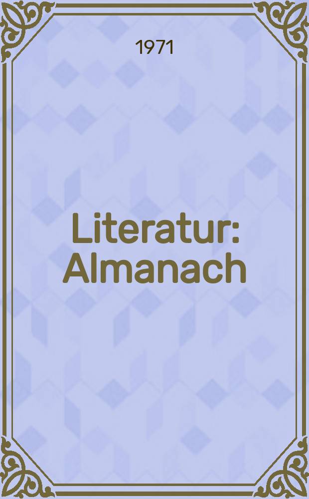 Literatur : Almanach