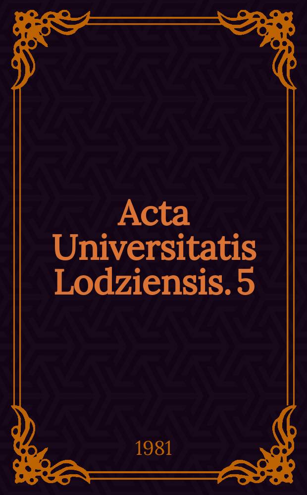 Acta Universitatis Lodziensis. 5 : (Międzynarodowe prawa pracy)